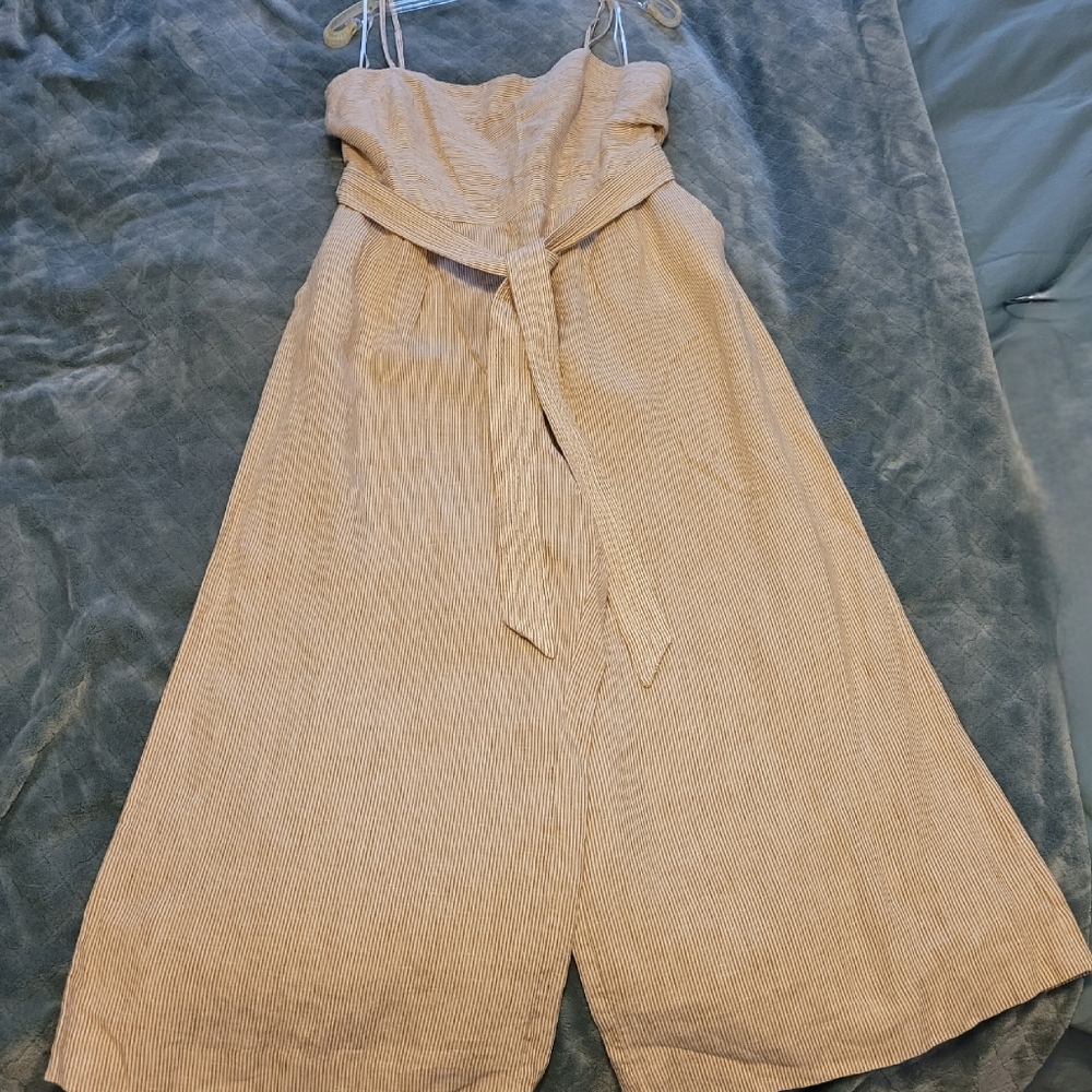 JCrew Like New Linen Jumpsuit Size 12 - Picture 6 of 6